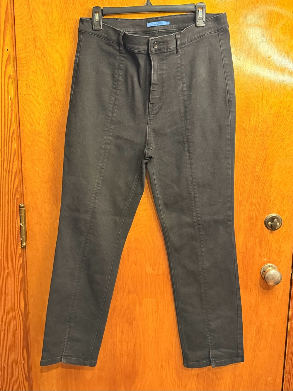 High-Rise Ankle Pants in Black for Women